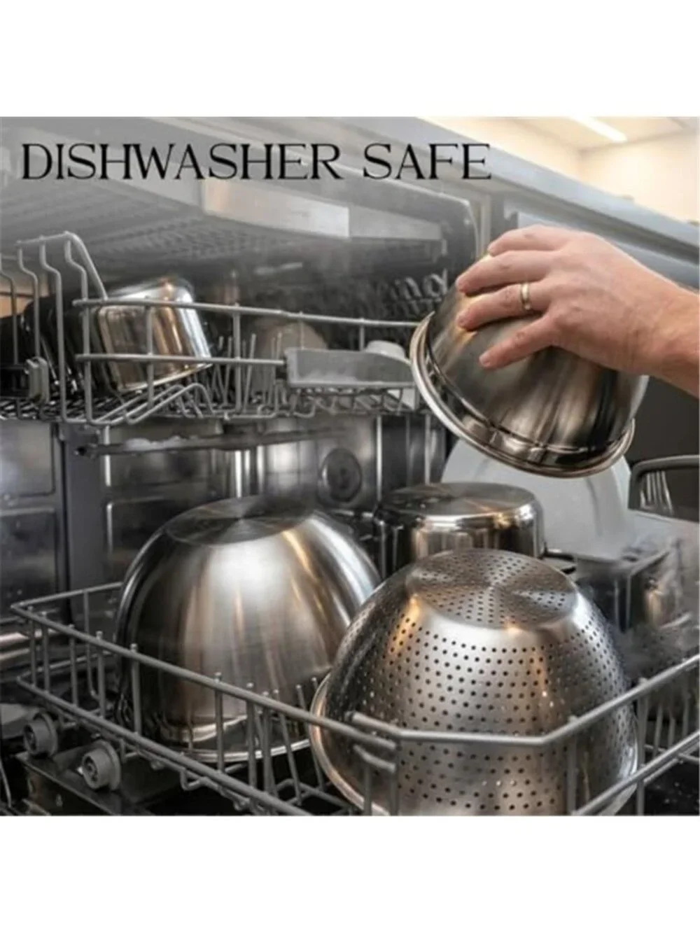Mixing Bowls with Lids Set, Stainless Steel Mixing Bowls with Colander,